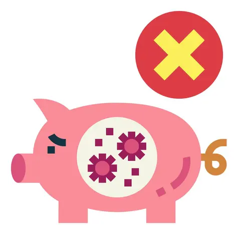 african swine fever flat icon style
