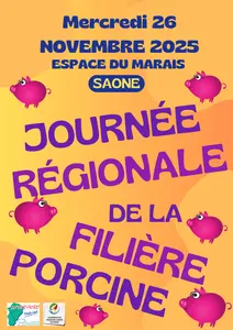 Affiche de la journée régionale porcine franc-comtoise