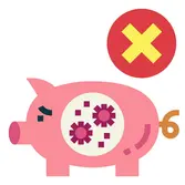 african swine fever flat icon style