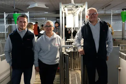 Nathalie, Simon et Frédéric Bossard, éleveurs à Lusanger (44)