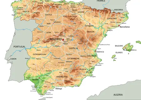 Carte d'Espagne