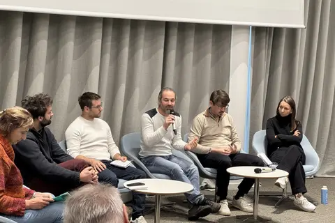 Table ronde dédiée à la génétique lors de la journée porc bio organisée par l’Itab et l’Ifip.