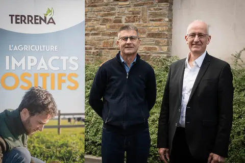 Olivier Chaillou, président de Terrena et Eric Forin, directeur général